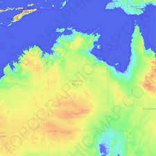 Travel planning, things to do, & where to stay! Northern Territory Topographic Map Elevation Relief