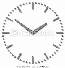 To introduce telling time on a digital clock. Simple Clock Face With Metal Hands And Marks Simple Clock Face With Metal Hour Hand Metal Minute Hand With Shadows On White Canstock