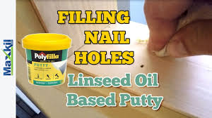 Must be painted over with linseed oil paint. How To Fill Nail Holes On A Timber Window With Linseed Oil Based Putty Youtube