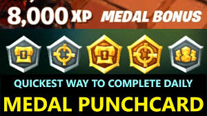 But it doesn't require you to do anything more but just play the game, and you can complete them as you do so. Medal Punchcard Fortnite Explained How To Level Up Fast In Fortnite Chapter 2 Youtube