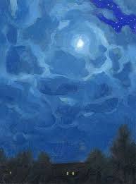 Moonlight Study Davud Carmack Lewis Night Painting Celestial Art Art