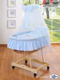 Un Bel Cestino La Piu Grande Culla Sul Mercato Un Colore Bianco Di Vimini E Legno Il Set Include Set Completo Di Bianch Biancheria Da Letto Culla Passeggini