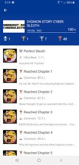 Keep in mind that some of these digimon might be listed under their japanese name. Digimon Story Cyber Sleuth The Online Trophy Was A Nightmare But Its Finally Over Number 22 Trophies