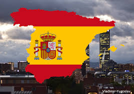 Spain map with spain flag inside vector. Spain Flag Map Spain