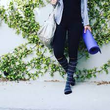 Loving These Marvy Striped Compression Socks For Yoga How Cute Are These Get Yours At Www Bri Compression Socks Health Fashion Knee High Compression Socks