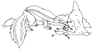 1) if you have javascript enabled you can click the print link in the top half of the page and it will automatically print the coloring page only and ignore the advertising and navigation at the top of the page. Animals The Anteater Is Eating