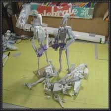 Star Wars B1 Battle Droid Ver 5 Free Paper Model Download Free Paper Models Paper Models Paper Crafts