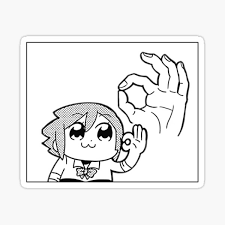 Pop Team Ok Sticker By Gatsulvs Redbubble