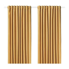 Sanela Room Darkening Curtains 1 Pair Golden Brown Ikea Room Darkening Curtains With Blinds Room Darkening Curtains