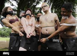 Nudists protest in Ibirapuera Park, in Sao Paulo, Brazil, on December 1,  2013, against the criminalization of nudism. Photo by Nelson  Antoine/Fotoarena/Sipa USA Stock Photo - Alamy
