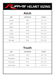 Oneal Helmet Size Chart Youth