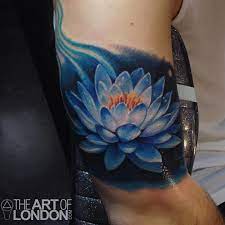 Blue Lotus Flower Tattoo By London Reese Tattoos Lotus Tattoo Design Blue Lotus Tattoo Flower Tattoo