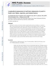 Foster care payment for ssi purposes, a foster care payment is a payment made to the foster care provider for the purpose of meeting the needs of the individual in care. Pdf Longitudinal Assessment Of Self Harm Statements Of Youth In Foster Care Rates Reporters And Related Factors