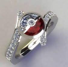 12 Wonderfully Geeky Engagement Rings Geeky Engagement Rings Pokemon Ring Pokeball Ring