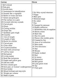 Gemstone Crossword Puzzle Collection International Gem Society