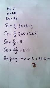 Jika panjang potongan tali terpendek 6 cm dan tali terpanjang 96 cm, maka panjang tali semula adalah…cm. Seutas Tali Dipotong Menjadi 7 Bagian Python