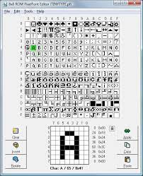 Includes full alphabet, extended punctuation, euro. 8x8 Pixel Rom Font Editor