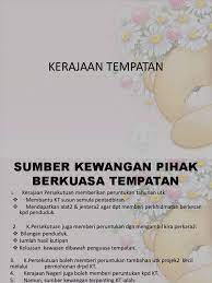 A) cukai taksiran harta seperti cukai sampah dan cukai pintu. Kerajaan Tempatan