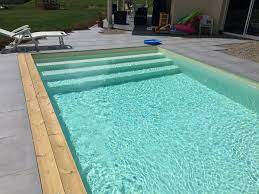 piscine bois hors sol rectangulaire luxe avec escalier et plage immergee 620x420x130 cm decouvrez tous nos kit piscine au meilleur prix sur lekingstore com