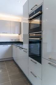 The cabinets are much creamier white than the countertops. Grey Kitchen What Colour Worktops Houzz Uk