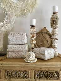 Tropical Interiors Tropical Tribal Coastal Boho Home Decor Accessories Interior Styling Stackable Storage Boxes Tropical Interior Modern Bohemian Decor