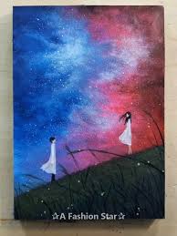 Are You Looking For Some Easy Painting For Home Decor The Art Of Starry Sky Painting Is Very Popular In Recent Year Painting Art Painting Acrylic Sky Painting