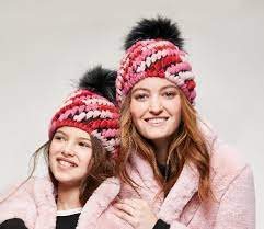 Shop our site in your selected currency and you will see your complete order total, including shipping fees, customs tariffs and taxes when you're in checkout. Jocelyn Knitted Faux Fur Crosby Pineapple Hat In Pink Multi Crush Boutique