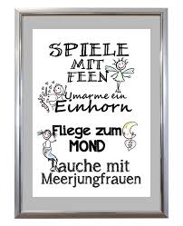 Kunstdruck Spiele Mit Feen Umarme Das Einhorn The Words Spruche Meerjungfrau Spruche