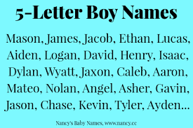 5 Letter Boy Names Nancy S Baby Names