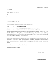 Dengan hormat, yang bertanda tangan di bawah ini : Contoh Surat Pengunduran Diri Dari Ketua Rt Contoh Surat