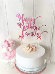 Nome Personalizzato Compleanno Torta Glitter Topper Buon Etsy Buon Compleanno Torte Di Compleanno Compleanno