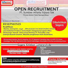 Check spelling or type a new query. Info Kerja Alfamart Open Recruitment Pt Sumber Alfaria Trijaya Tbk Loker Tulungagung