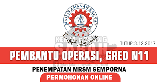 4 2 aspek tugas tugas operasi am di jeti hanya di lembaga kemajuan ikan malaysia lkim a senarai tugas pembantu operasi gred n11 pembantu awam gred h11. Jawatan Kosong Mara Pembantu Operasi Gred N11 Jawatan Kosong Terkini Negeri Sabah
