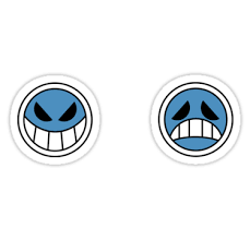 Portgas D Ace Smileys Stickers By Pxrtgas Redbubble