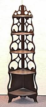 5 Shelf Victorian Corner Etagere What Not Shelf Stand Curio Display Antique Victorian Rooms Antique Hall Tree Sitting Room Decor
