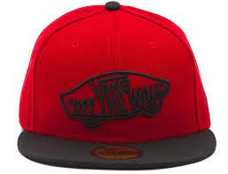 Red Black Hometeam Fitted Cap By New Era X Vans Fitted Caps Fitted Baseball Caps New Era
