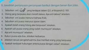 Pertama sekali anem nak mengucapkan selamat menjelang bulan ramadhan, sedia semua? B Jawablah Pertanyaan Pertanyaan Berikut Dengan Benar Dan Jelas 1 Sebutkan Arti Yang Terdapat Brainly Co Id