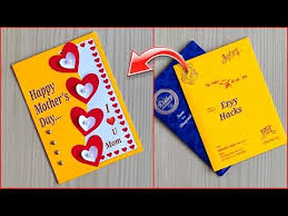 Change up the copy and font. Easy And Beautiful Mother S Day Card Making From Wedding Invitation Cards Mother S Day Card Easy Youtube