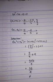 Check spelling or type a new query. Akar Akar Persamaan Kuadrat X 2 3 X 2 0 Adalah X1 Dan X2 Nilai X1 X2 Adalah Akarkua