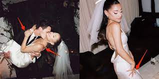 Ariana Grande Covered Up Her Arm Tattoos For Her Wedding But Not The Tattoos On Her Hands And Back