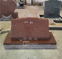 Indian Mahogany Red Granite Slant Headstone from China - StoneContact.com