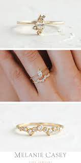 Diamond Ember Ring Gold Engagement Ring In 2021 Artsy Engagement Rings Curved Engagement Rings Boho Engagement Ring