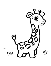 Cute cartoon black and white baby giraffe. Free Printable Giraffe Coloring Pages For Kids Giraffe Coloring Pages Giraffe Drawing Cartoon Giraffe