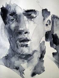 Black And White Watercolor Face 2 Portrait Art Watercolor Art Watercolor Portraits