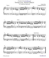 Swing Low Sweet Chariot Gospel Song And Spiritual Download Piano Sheet Music Midi Or Mp3 Files Sheet Music Piano Sheet Music Free Easy Sheet Music