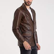 Patched Leather Jacket Chestnut Leather Jacket High Quality Leather Jacket Mens Fashion Casual Outfits