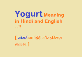 Yogurt Meaning In Hindi And English Meant To Be Hindi Dictionary Meaning