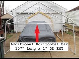 Harbor Freight Portable Garage Upgrade Reinforcing Tests Carport Portable Garage Diy Carport