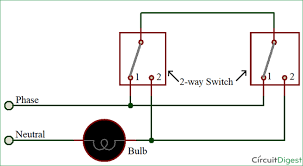 With the switches in the positions shown, the electricity will flow from the this is the first of a series of articles about the phoenix contact plcnext starterkit. How To Connect A 2 Way Switch With Circuit Diagram