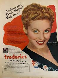 Cheryl Walker, Frederics Tru Curl Home Permanent, Full Page Vintage Print  Ad, a